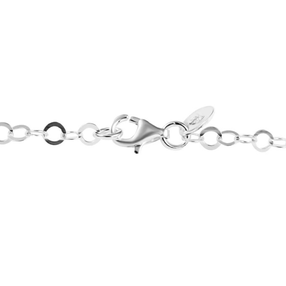 NWT Italian.925 Sterling Silver 3.5mm Rolo Chain Anklet w/Key & Lock Charms! - Picture 3 of 7
